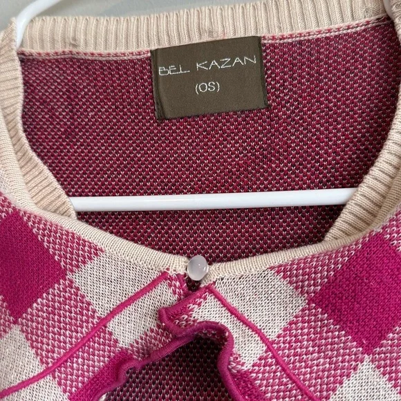 Anthropologie Bel Kazan Floral Gingham Removable Collared Duster Cardigan - Picture 7 of 15